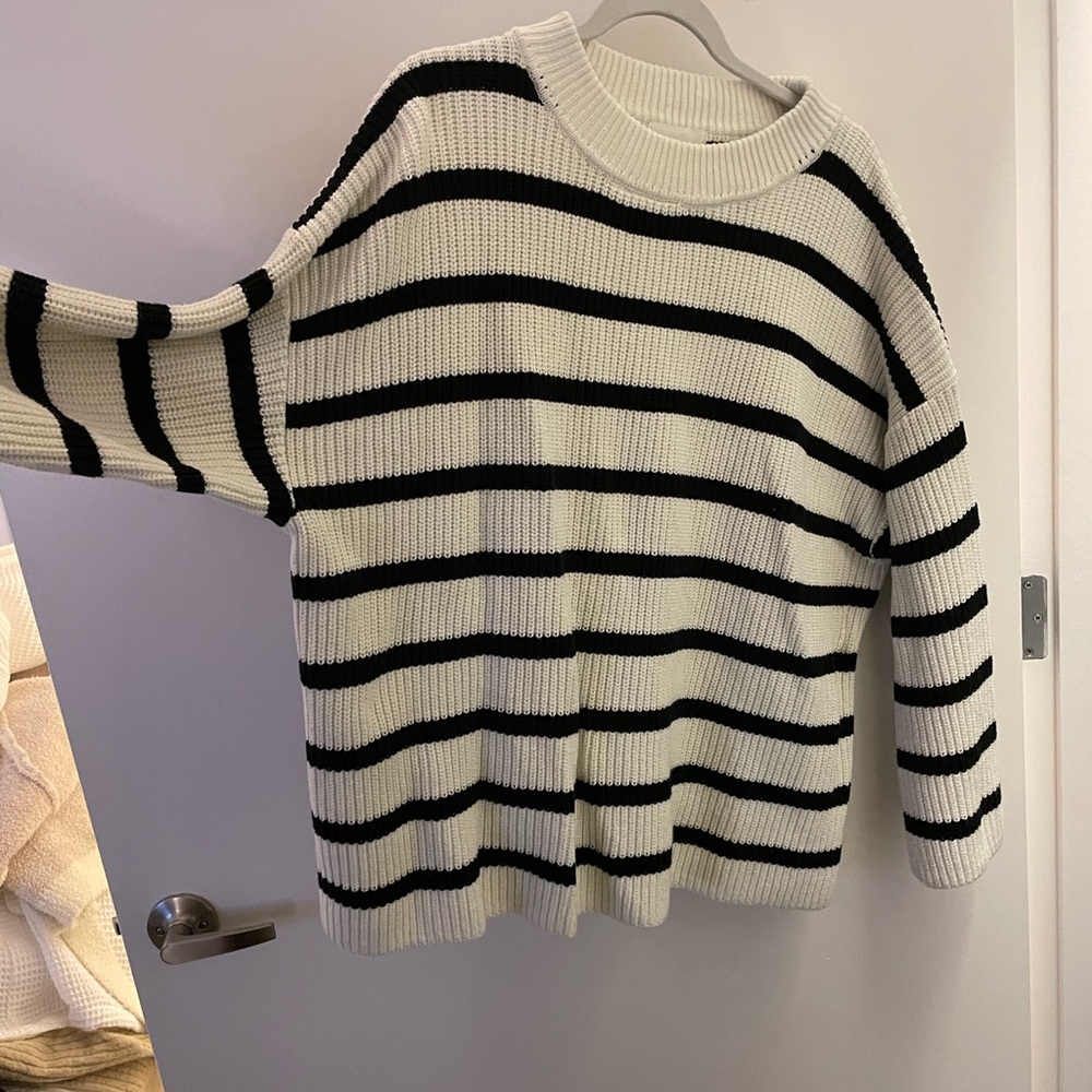 Oversized knit HM striped sweater